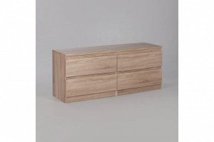 КАСТОР Тумба под ТВ с 4 ящиками, дуб сонома. 54х130х40см
