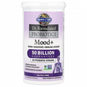Garden of Life, Dr. Formulated Probiotics, пробиотики для улучшения настроения, 60 вегетарианских капсул