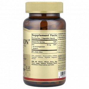 Solgar, Gentle Iron, 25 мг, 180 растительных капсул