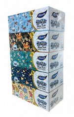 Салфетки-выдергушки HANNY &quot;New Year&quot;, 2 слоя, 150 штук в картонном боксе, продажа стяжками по 5 боксов