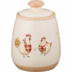БАНКА ДЛЯ СЫПУЧИХ ПРОДУКТОВ &quot;СЕЛЬСКИЙ ДОМИК&quot; 600 МЛ.10,5*10,5*14,5 СМ.(КОР=24 ШТ.)