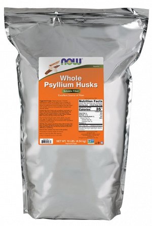 Цельная шелуха подорожника, NOW Foods, 4,54 кг — натуральная клетчатка для поддержки пищеварения и сердечно-сосудистой системы