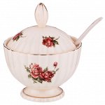 САХАРНИЦА &quot;КОРЕЙСКАЯ РОЗА&quot; С ЛОЖКОЙ 200 МЛ. (КОР=48ШТ.)