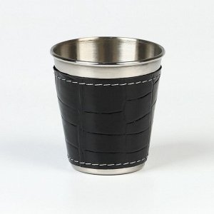 Стопки в чехле «Крокодил», нержавеющая сталь, набор 3 шт. x 70 мл