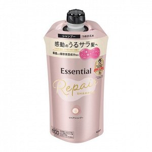 Шампунь "Essential The Beauty" для повреждённых волос разглаживающий кутикулу "Увлажнение и восстановление" 340 мл, сменная упаковка с крышкой / 24