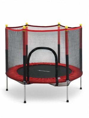Батут ONLYTOP, d=140 см, высота сетки 80 см, красный