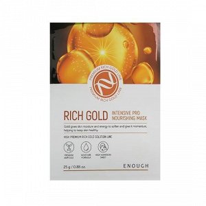 Тканевая маска для лица с золотом Enough Rich Gold Intensive Pro Nourishing mask 25 g