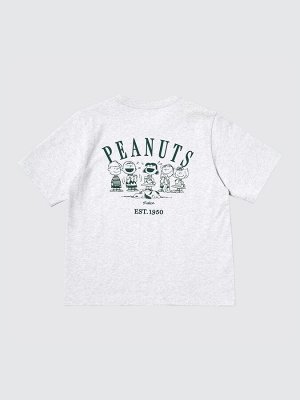 UNIQLO UT - футболка Peanuts в винтажном стиле - 03 GRAY