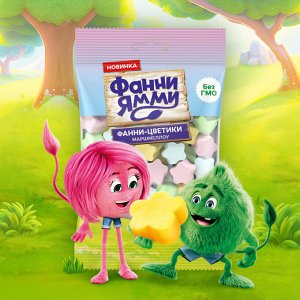 ФРУТОНЯНЯ Зефир жевательный Фанни-цветики клубника-персик- яблоко-черника 50г