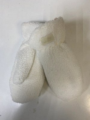 Варежки меховые, белый