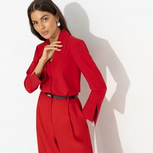 Блуза с имитацией застёжки, Амбассадор стиля (red)