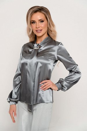 Блуза Ткань: блузочно-плательного ассортимента, тонкая, струящаяся, гладкокрашенная, с мягким атласным блеском, скользкой фактурой, с незначительным стрейчевым эффектом.

Состав: полиэстер 97%, эласта