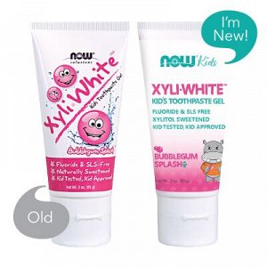 Зубная паста для детей Bubblegum Splash XyliWhite NOW Solutions, 85 г, для гигиены полости рта