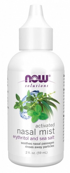 Спрей назальный с эритритом и морской солью,NOW Foods Solution, XyliWhite,  59 мл, для увлажнения и очищения носовых проходов