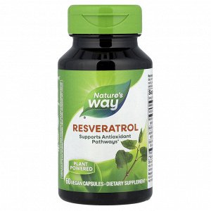 Nature's Way, Premium Blend, ресвератрол, 60 веганских капсул
