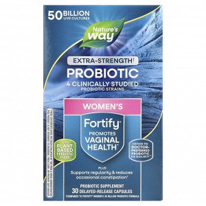 Nature's Way, Fortify®, женский пробиотик, с повышенной силой действия, 50 млрд КОЕ, 30 капсул с отсроченным высвобождением