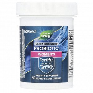 Nature's Way, Fortify®, женский пробиотик, с повышенной силой действия, 50 млрд КОЕ, 30 капсул с отсроченным высвобождением