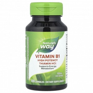 Nature's Way, Витамин B-1, 100 мг, 100 капсул