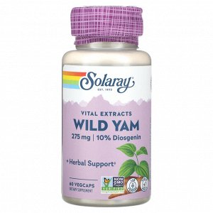 Solaray, Vital Extracts Wild Yam, 60 вегетарианских капсул