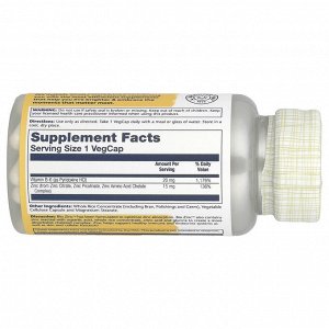 Solaray, Bio Zinc™, 15 мг, 100 растительных капсул