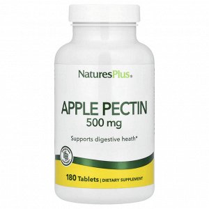 NaturesPlus, яблочный пектин, 500 мг, 180 таблеток