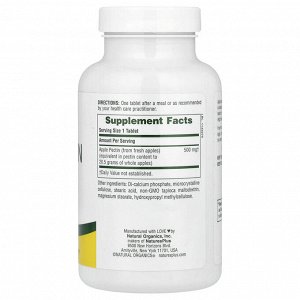 NaturesPlus, яблочный пектин, 500 мг, 180 таблеток