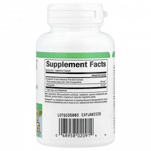 Natural Factors, Pycnogenol, 100 мг, 30 вегетарианских капсул
