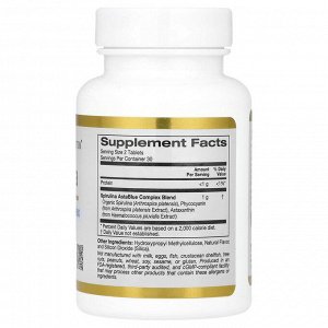 California Gold Nutrition, спирулина, органический комплекс AstaBlue, 60 таблеток