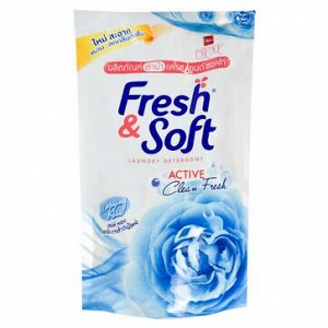 "Essence Fresh & Soft" Средство для стирки жидкое 400мл "Blue Fresh" " (Morning Kiss) (мягкая упак.)