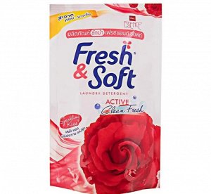 "Essence Fresh & Soft" Средство для стирки жидкое 400мл "Red Rose" (Sparkling Kiss) (мягкая упак.)