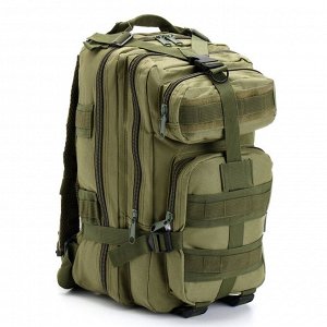 Рюкзак тактический туристический Storm tactic, 26 л, с карманами, однотонный, зелёный