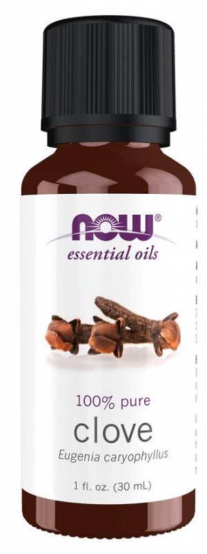 Эфирное масло гвоздики NOW Essential Oils, 30 мл — тёплый и пряный аромат для уюта, расслабления и очищения воздуха