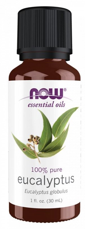 Эфирное масло эвкалипта NOW Essential Oils, 30 мл — бодрящий и очищающий аромат для свежести и ясности ума