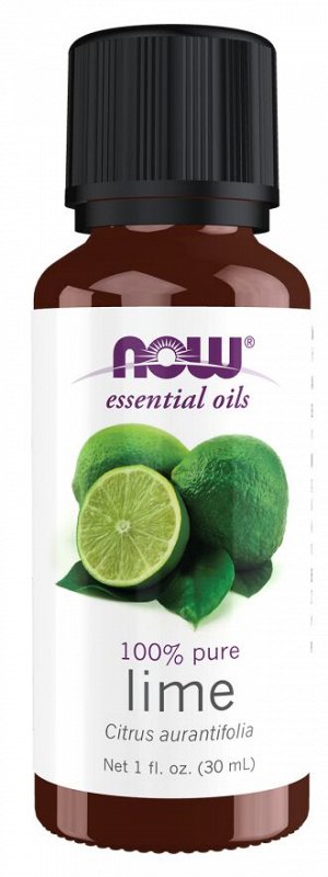 Лайм (Citrus aurantifolia) NOW Essential Oils, эфирное масло — 30 мл — натуральное масло для бодрости и очищения воздуха