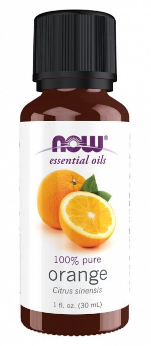 Апельсин (Citrus sinensis) NOW Essential Oils, эфирное масло — 30 мл — бодрящее эфирное масло для ароматерапии и создания уюта в доме