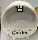 Кашпо д/цветов d22*9,5см кругл. дерево белое Garden 1шт / 32шт / Q22111-13 / 597939