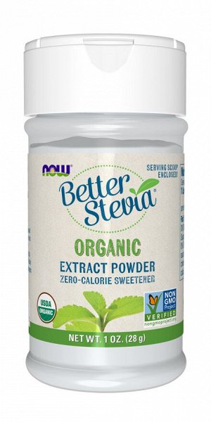 BetterStevia порошок органический NOW Foods, 28 г