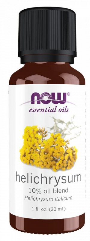 Эфирное масло-композиция Бессмертник (Helichrysum) 30 мл — NOW Foods — регенерирующая и успокаивающая смесь эфирных масел