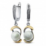 Серебряные серьги, артикул 22set9156gp-113