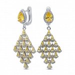 Серебряные серьги, артикул 22set12021u-113