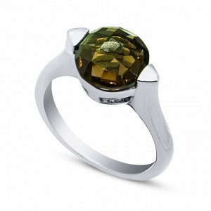 Серебряное кольцо, 21GR0261-90, раух топаз