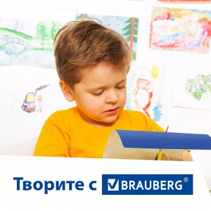 Цветная бумага А4 БАРХАТНАЯ САМОКЛЕЯЩАЯСЯ,  5 листов, 5 цветов, 110г/м2, BRAUBERG, 124727