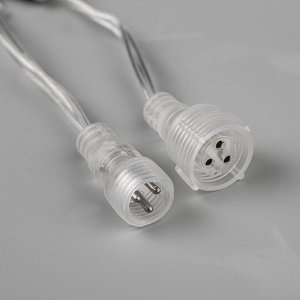 Гирлянда «Бахрома» 3 x 0.6 м, IP44, УМС, прозрачная нить, 160 SMD-LED, свечение белое, 220 В