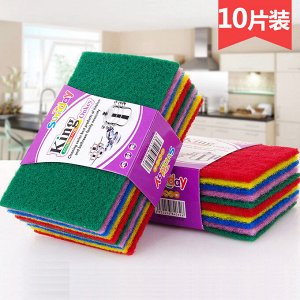 Абразивные губки для мытья посуды 10 шт