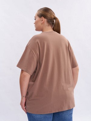 Футболка из хлопка FU21002BRW19