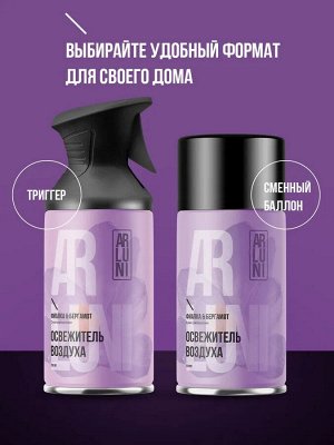 Освежитель воздуха Фиалка & Бергамот триггер ARLUNI 250мл
