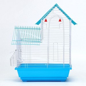 Клетка для птиц укомплектованная Bd-2/5h, 34 х 27 х 47 см, синяя