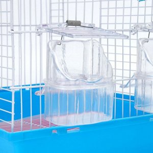 Клетка для птиц укомплектованная Bd-2/5h, 34 х 27 х 47 см, синяя