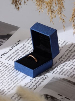 Футляр под кольцо «Вензель перелив» 5,5x4,5, цвет синий