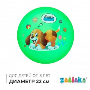 Мяч детский «Животные», d=22 см, 60 г, МИКС